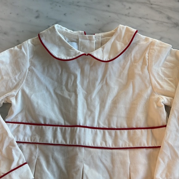 Red and white corduroy dress, perfect for Christmas - Picture 2 of 6